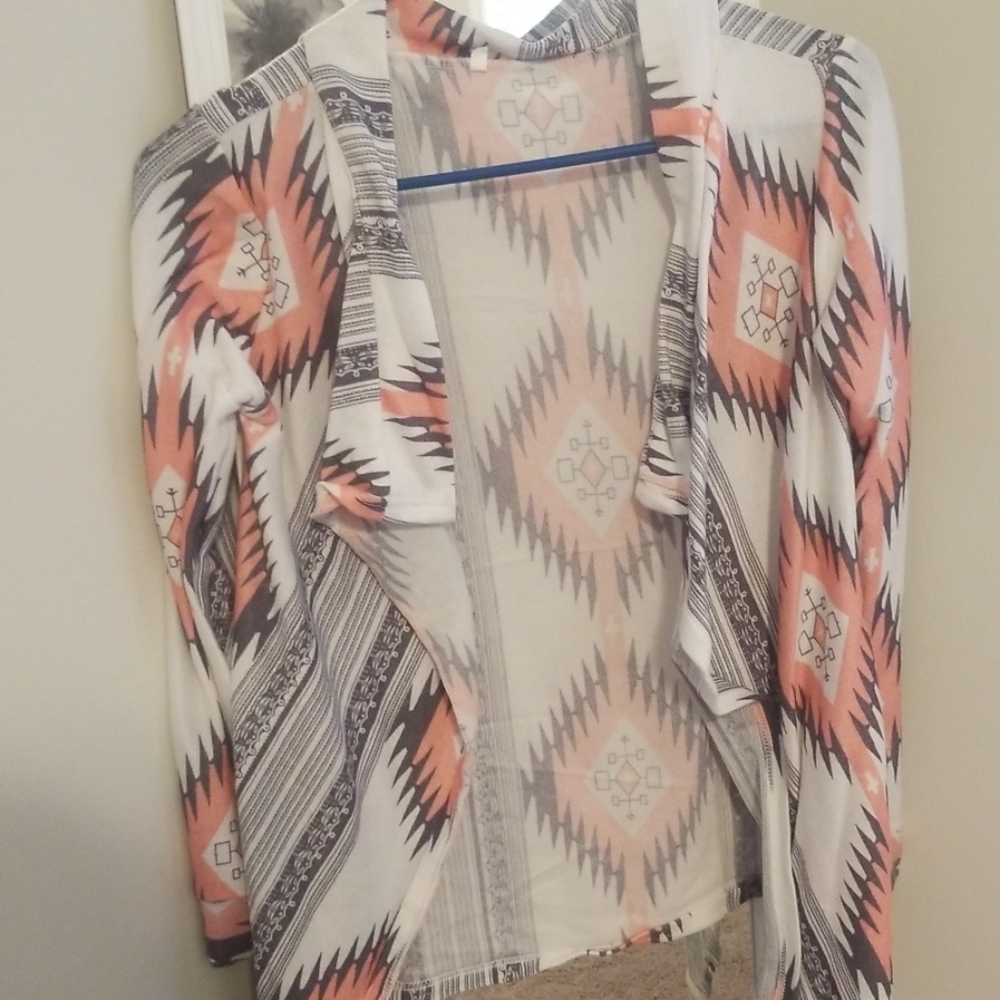Pink and Gray Cardigan